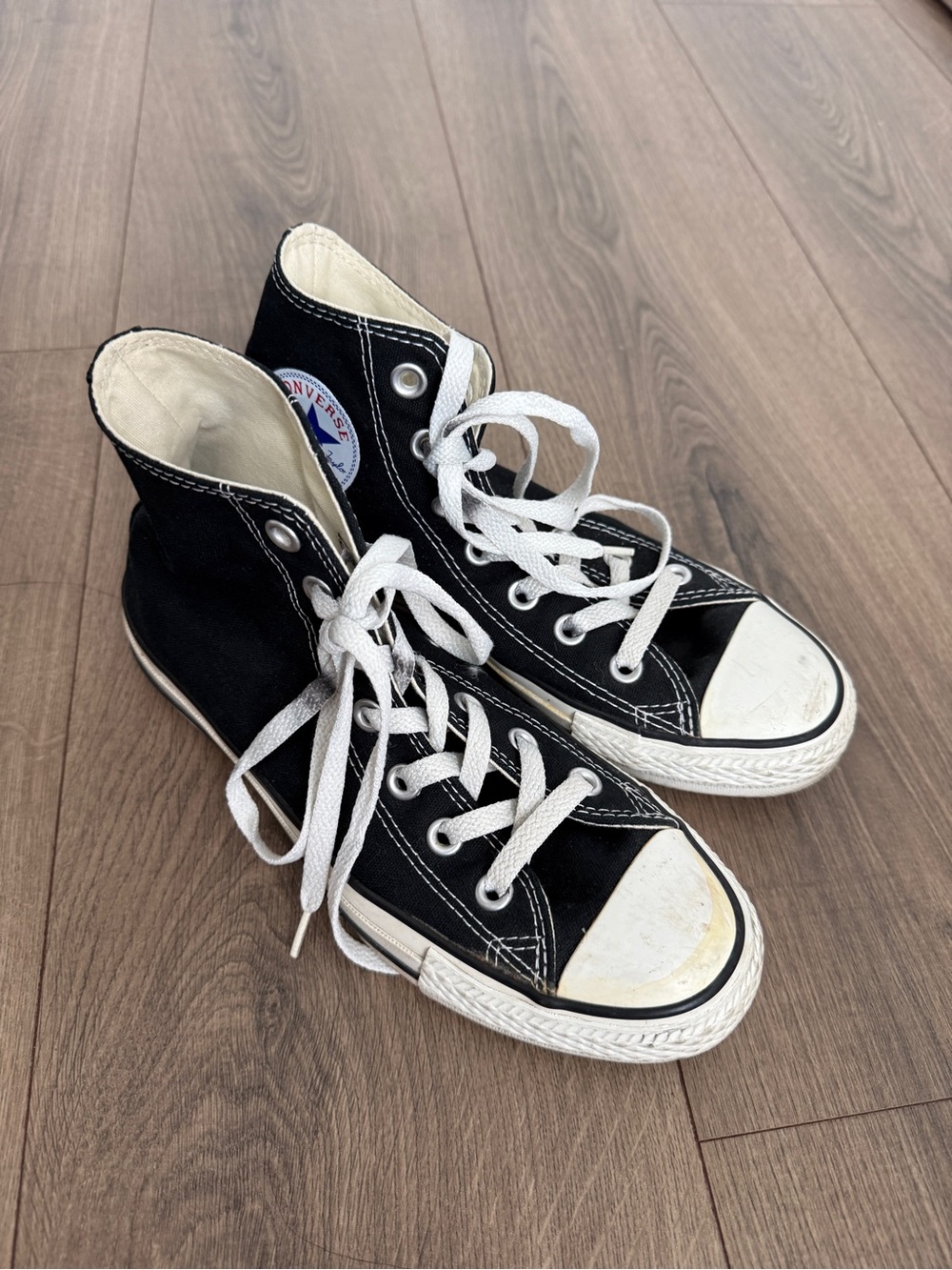 Converse Black and White Kids High Top Sneakers